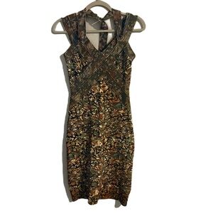 Herve Leger Bandage Dress CrossOver Animal Print